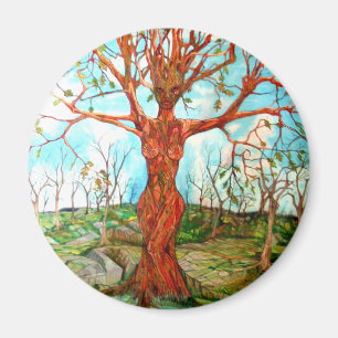 Imán La diosa del árbol Pagán Dryad Arte de la natura