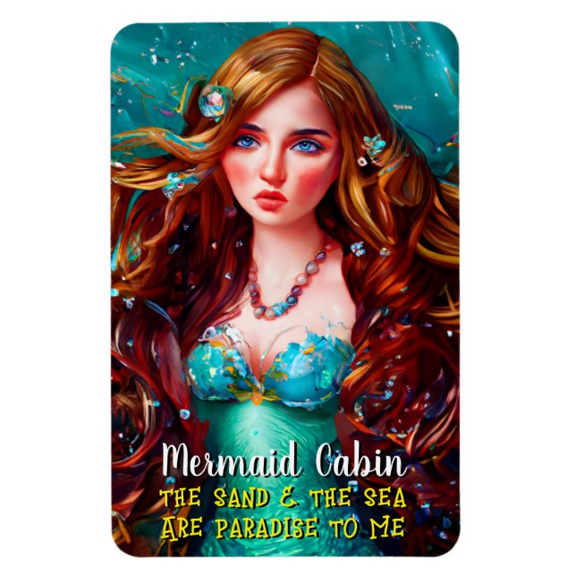 Imán La diosa del mar Nymph Siren Mermaid Cruise Room D (Vertical)