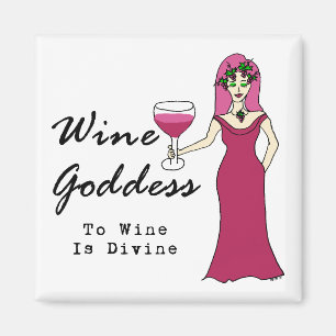 Imán La diosa del vino "al vino es divina "