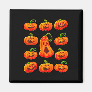 Imán La divertida calabaza de Halloween se enfrenta a l