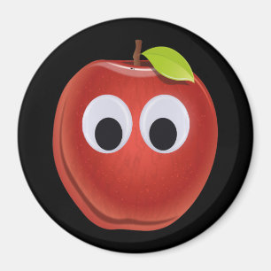 Imán La divertida Manzana Roja con los ojos en Google