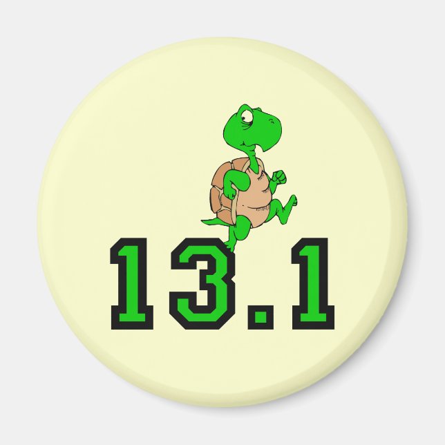 Imán La divertida media maratón de tortugas (Frente)