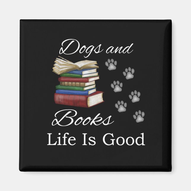 Imán La divertida vida del libro de perros es un buen l (Frente)
