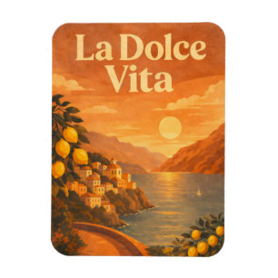 Imán La Dolce Vita – Póster de viaje de la costa italia