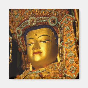 Imán La dorada estatua de Buda Jowo, el templo Jokhang,