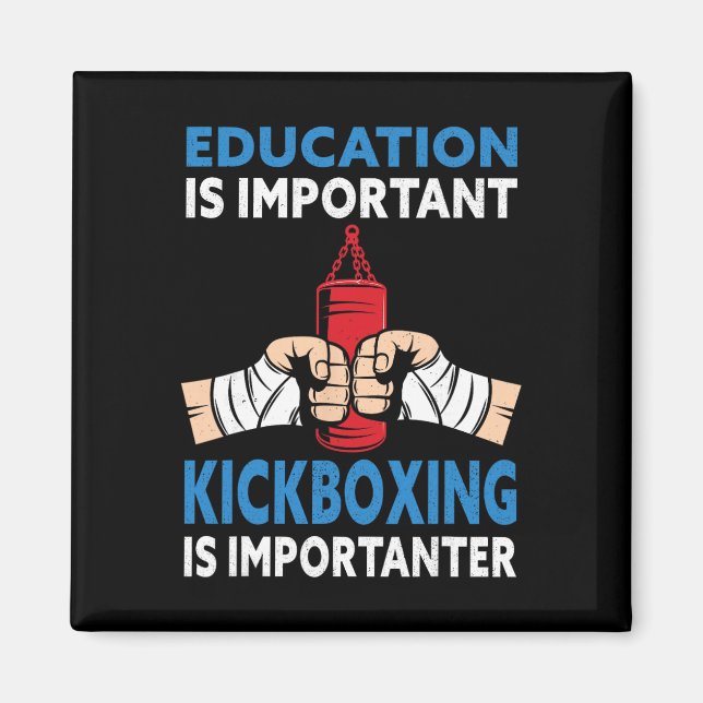 Imán La educación es importante Kickboxing Importanter  (Frente)