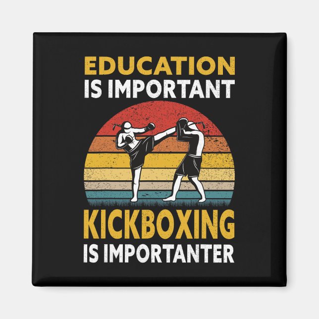Imán La educación es importante Kickboxing Importanter  (Frente)