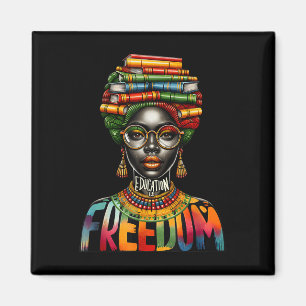 Imán La educación es libertad Chica negro libros histor