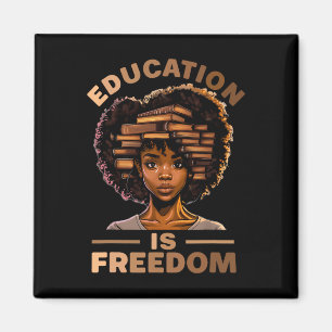 Imán La educación es libertad Historia Negra Afroameric