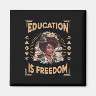 Imán La educación es libertad Historia negra afroameric
