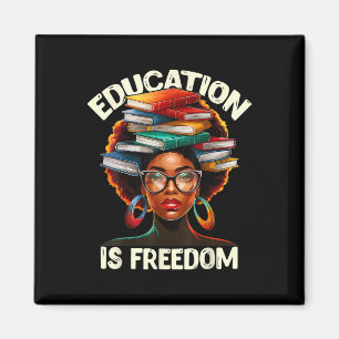 Imán La educación es libertad Libros de maestros negros