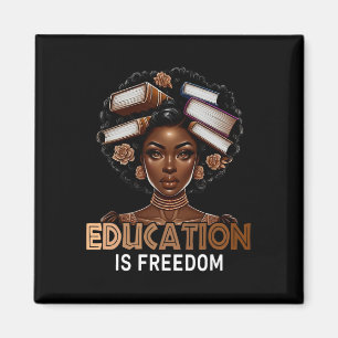 Imán La educación es libertad Libros de maestros negros