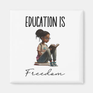 Imán La educación es libertad Libros de maestros negros