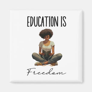 Imán La educación es libertad libros de maestros negros