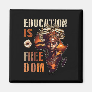 Imán La educación es libertad Libros de maestros negros