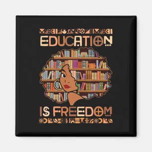 Imán La educación es libertad Libros de maestros negros