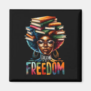 Imán La educación es libertad Libros de maestros negros