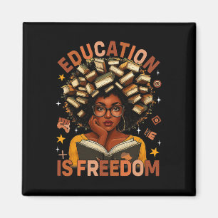 Imán La educación es libertad Libros de maestros negros