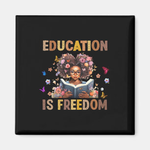 Imán La educación es libertad Libros de niñas negras Hi