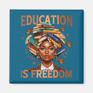 Imán La educación es libertad profesor negro libros neg