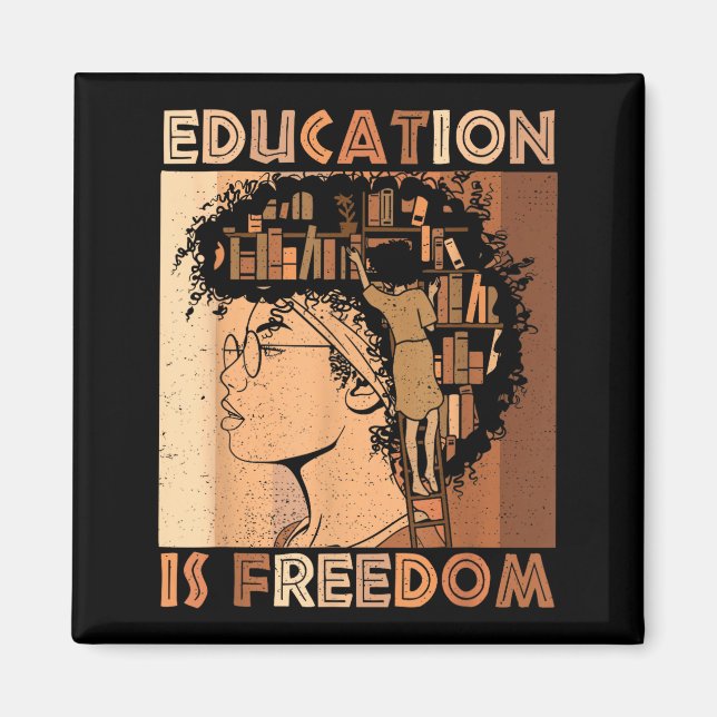 Imán La educación es profesor negro Dom libros historia (Frente)
