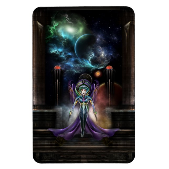 Imán La Elegancia Del Retrato Fractal De Trilia (Vertical)