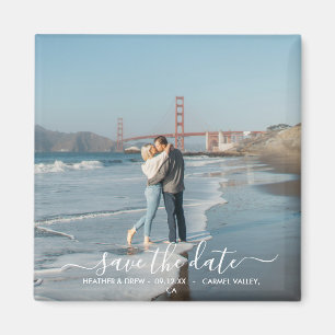 Imán La Elegante Caligrafía Moderna Salva La Fecha Boda