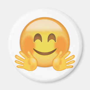 Imán La Emoji de la cara de abrazo