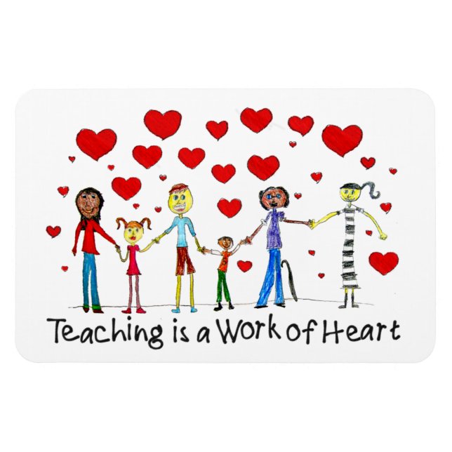 Imán La enseñanza es un trabajo de corazón (Horizontal)