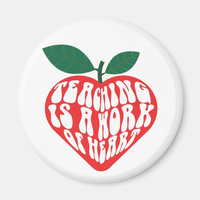 Imán La enseñanza es un trabajo de corazón (Frente)