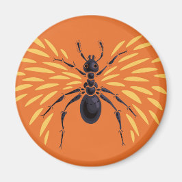 Imán La entomología del Naranja de Lover Fiery Ant Art
