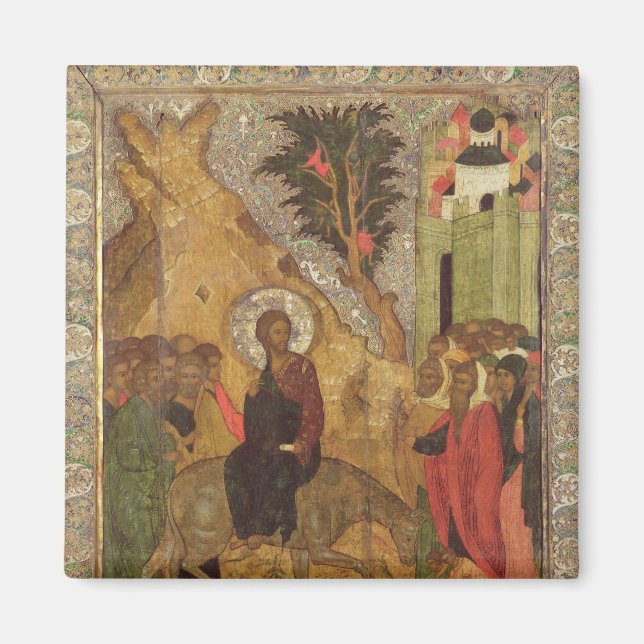 Imán La entrada a Jerusalén, la escuela de Moscú (Frente)