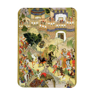 Imán La entrada triunfante de Akbar del emperador en