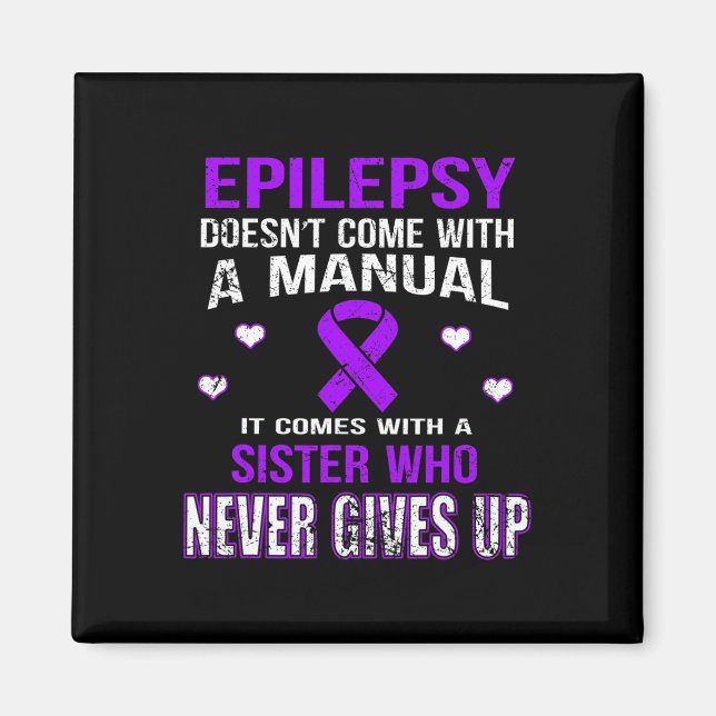 Imán La epilepsia viene con una hermana que nunca se ri (Frente)