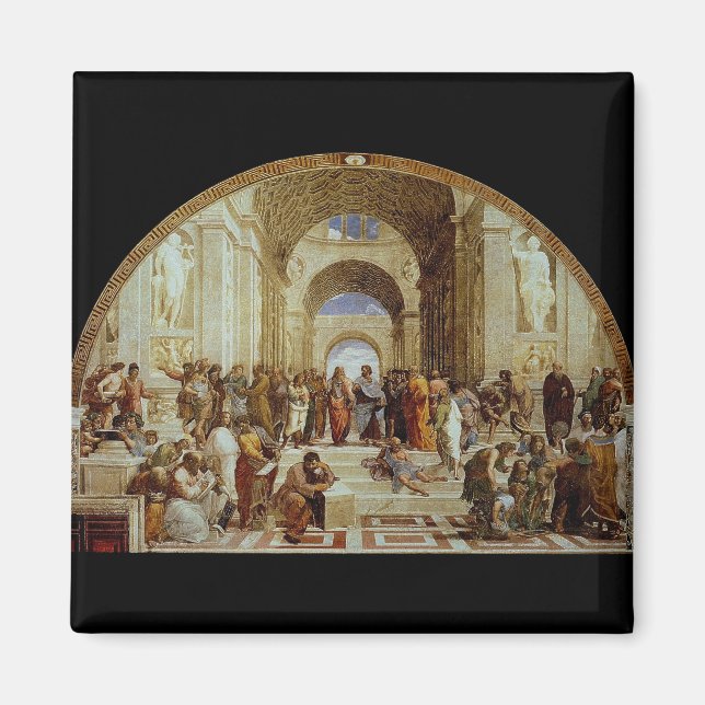 Imán "La escuela de Atenas" de Raphael (alrededor de 15 (Frente)