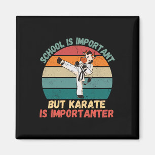 Imán La Escuela de Vacas Retro Es Importante El Karate 