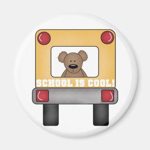 Imán La escuela es autobús escolar fresco