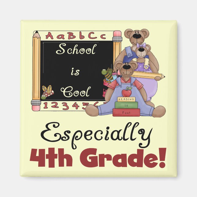 Imán La escuela es camisetas y regalos de cuarto grado  (Frente)