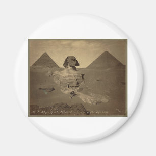 Imán La esfinge y las pirámides en Egipto circa 1867
