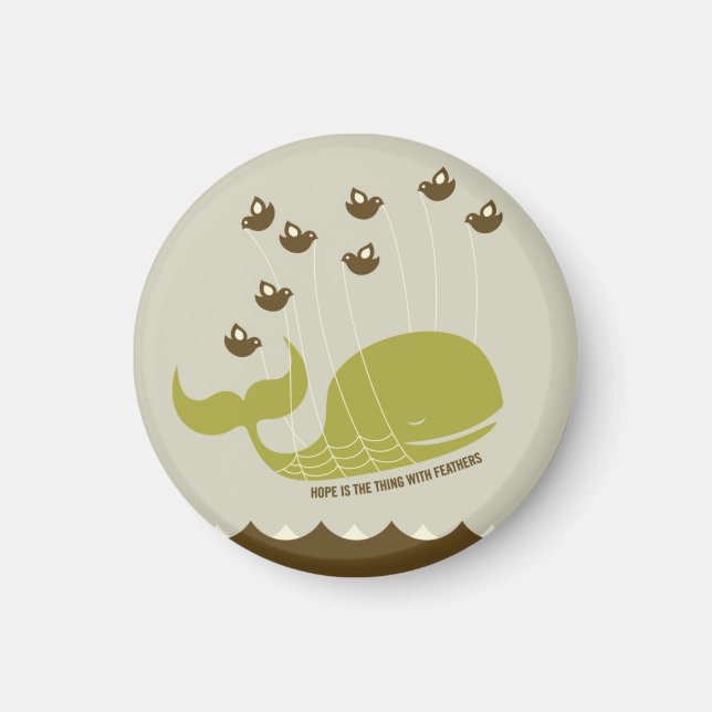 Imán La esperanza es lo que pasa con las plumas (Frente)