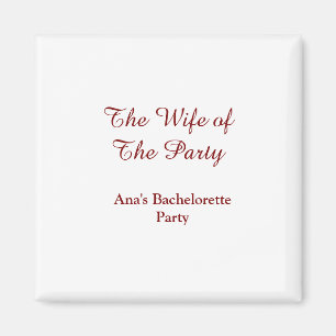 Imán La esposa del nombre de la fiesta de soltera de la