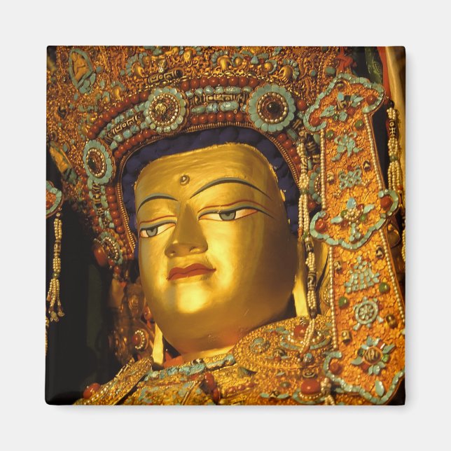 Imán La estatua dorada del Buda Jowo, el templo Jokhang (Frente)