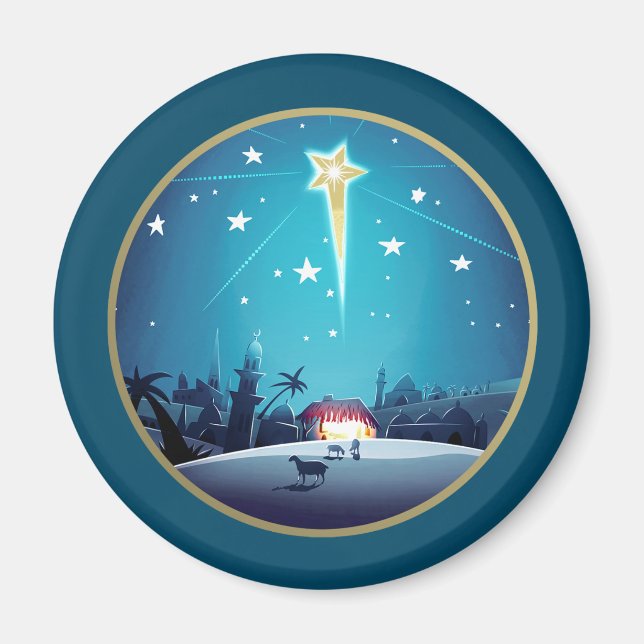 Imán La Estrella de Belén. Magnates de regalo para navi (Frente)