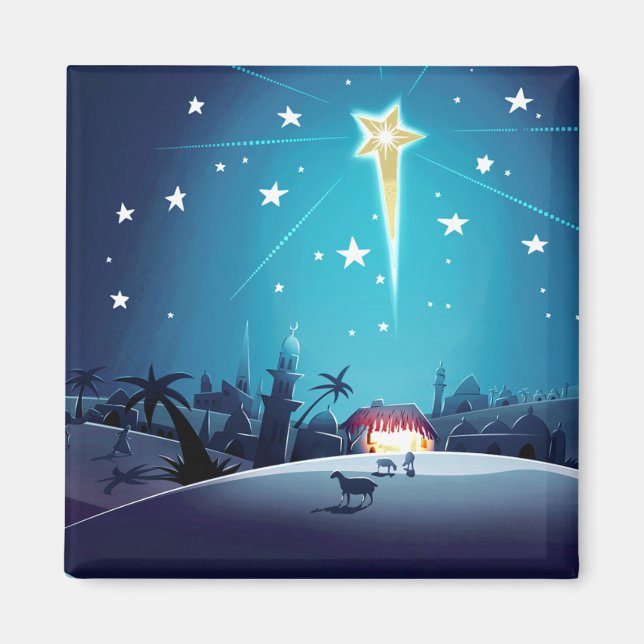 Imán La Estrella de Belén. Regalo de navidades (Frente)