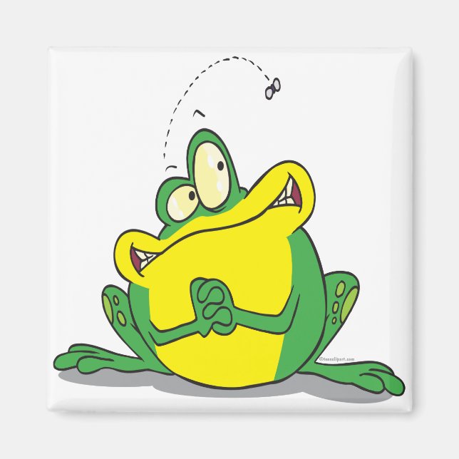 Imán la estúpida paciencia de la rana para la mosca (Frente)