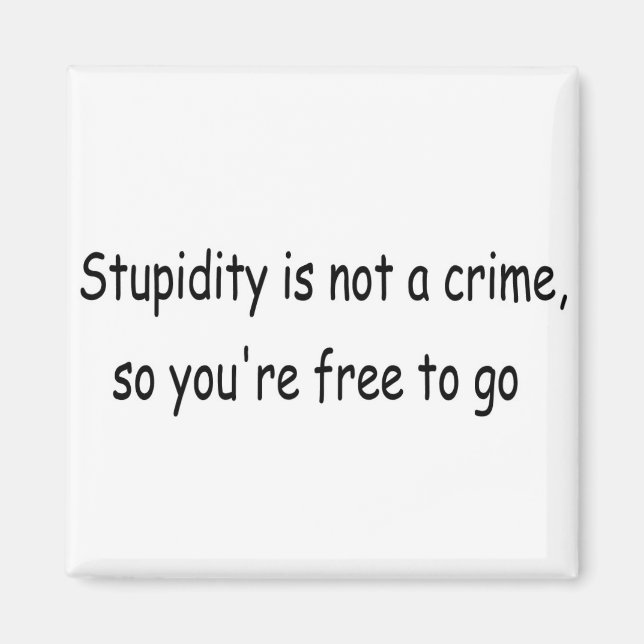 Imán La estupidez no es un crimen (Frente)