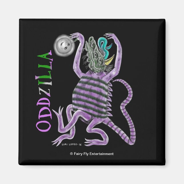 Imán La Extraña Cola De Oddzilla (Frente)