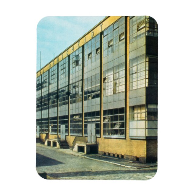 Imán La fábrica de zapatos Fagus, diseñada por Walter G (Vertical)