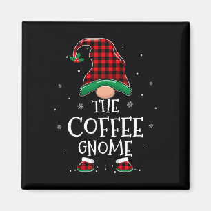 Imán La familia Coffee Gnome Xmas coincidiendo con Plai