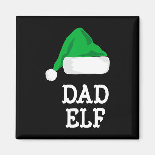 Imán La Familia De Navidades Elf De Papá Que Coinciden